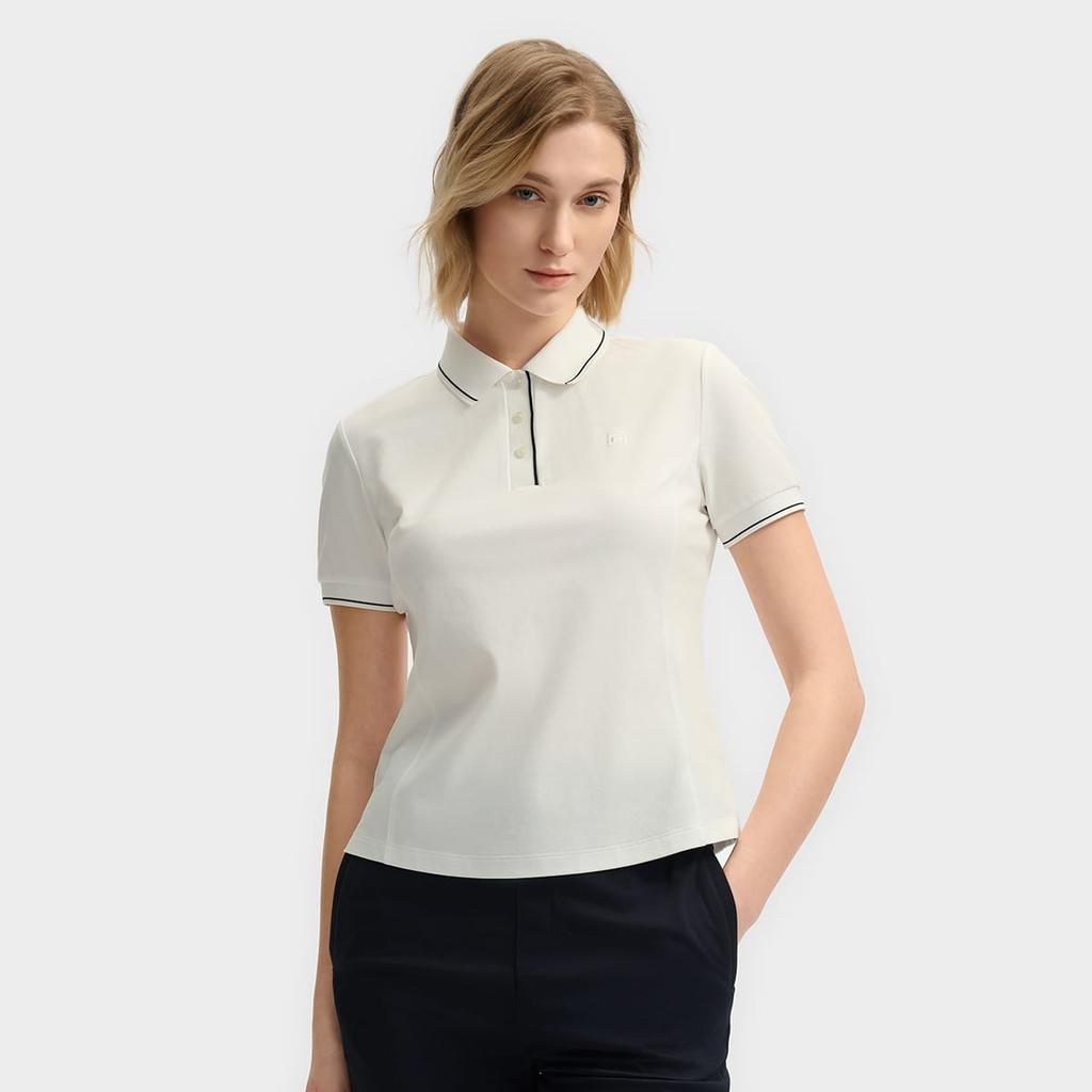 Fila WHITE Polo Shirt Women's Cloud White F11W523105F-WT