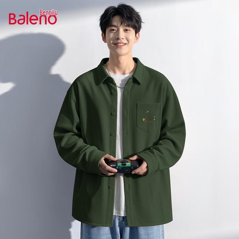 Baleno Men s Corduroy Long-Sleeve Casual Shirt 5XL