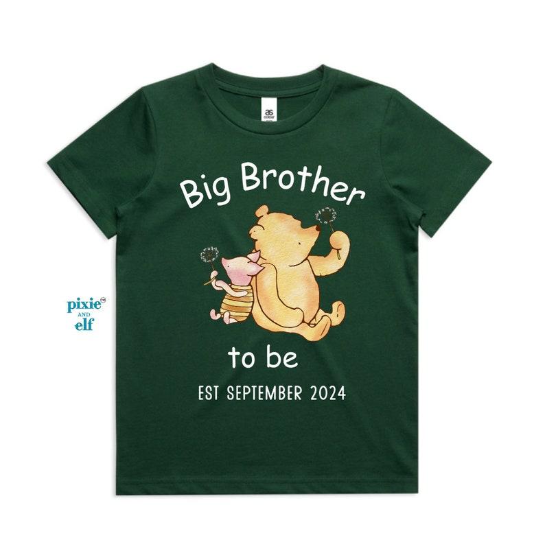 Personalised Big Brother Bear shirt, promoted to big brother shirt, levelled up brother tee, pregnancy announcet kids, custom brother tee 160