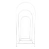 3PCS Set Wedding Arch Backdrop Stand 4ft 5ft 6ft Metal Balloon Arched Backdrop Stand for Outdoor White