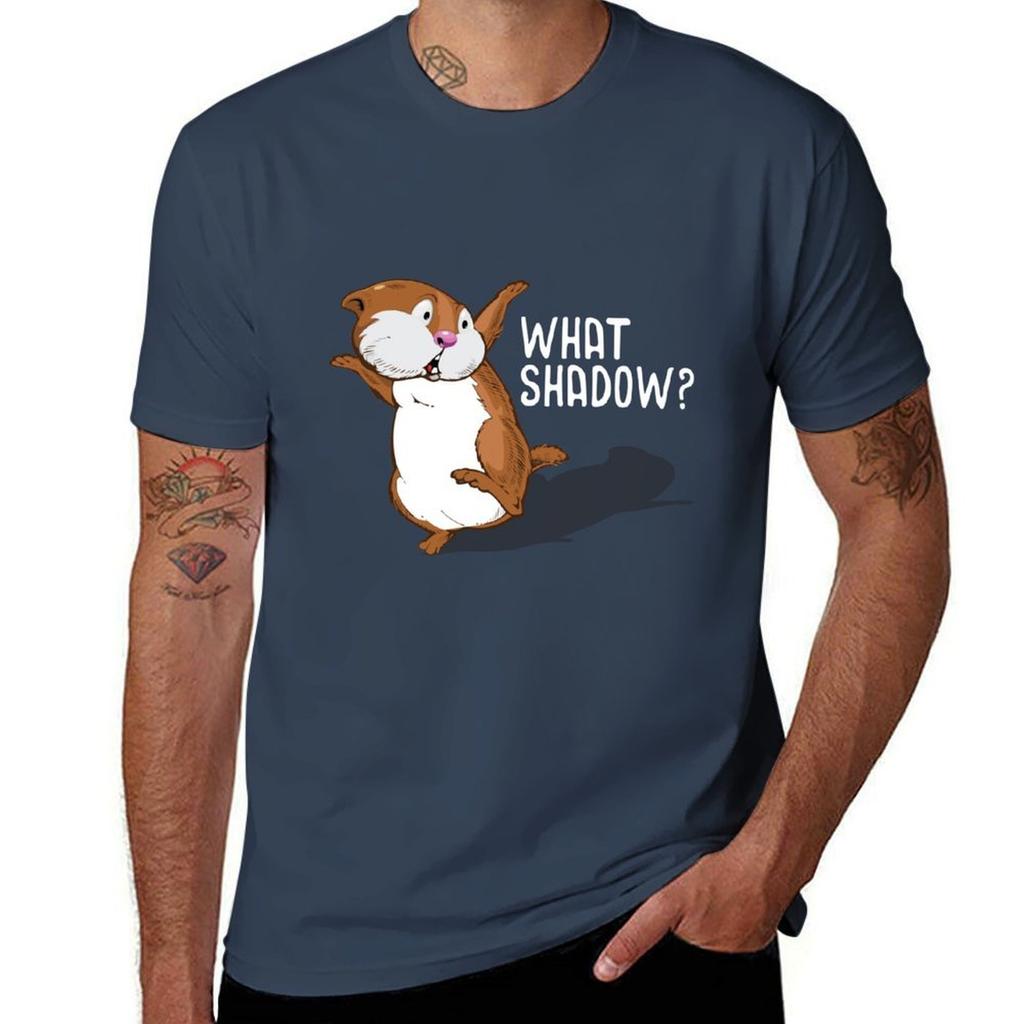 Groundhog Day What Shadow Tshirt Casual Lightweight Short Sleeve Top
