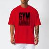 Muscleguys Gym Animal Running T-shirts Mens Oversized Drop Shoulders Half Sleeve T Shirt Summer Quick Dry Mesh Clothing Fitness Loose Shirt