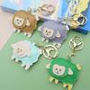 1Pcs Cute Cartoon Sheep Hanging Ornament 2027 Year Of The Sheep Pu Leather Pendant For Key Accessory Holiday Party Favor