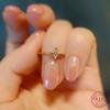 925 Sterling Silver Plating 14K Gold Sparkling Zirconia Star Rings For Women Fine Party Wedding Jewelry Gift