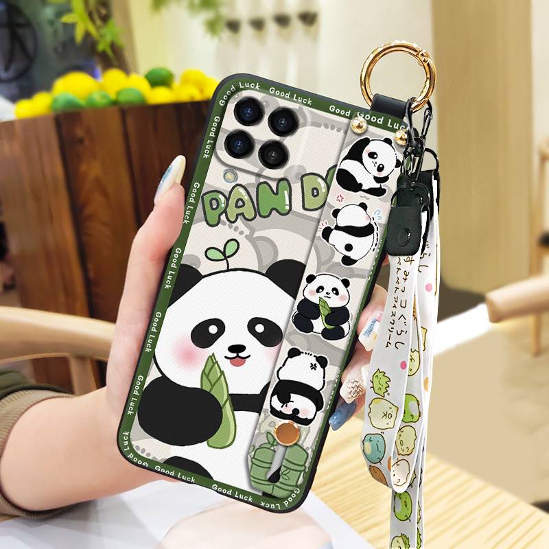 Soft case Silicone Phone Case For Samsung Galaxy M33 5G Global/SM-M336B/DS/Jump2 Cartoon Protective Lanyard Wristband