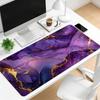 Marble Gold Foil Liquid Large Desk Mat Non Slip Rubber Gaming Mouse Pad Stitched Edge Aesthetic Office Laptop Desktop Decor