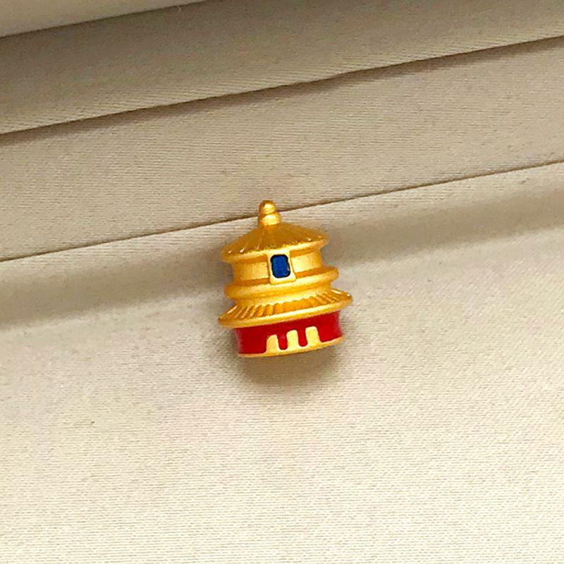 

Золото 999 Проба Золото 18 карат Браслет в китайском стиле с нитью, бусины, парный, со сквозным отверстием, бусины-перевертыши, мужской и женский плетеный ручной ремешок, аксессуары Red Temple of Heaven about 12.4*10.9mm hole 3.5mm