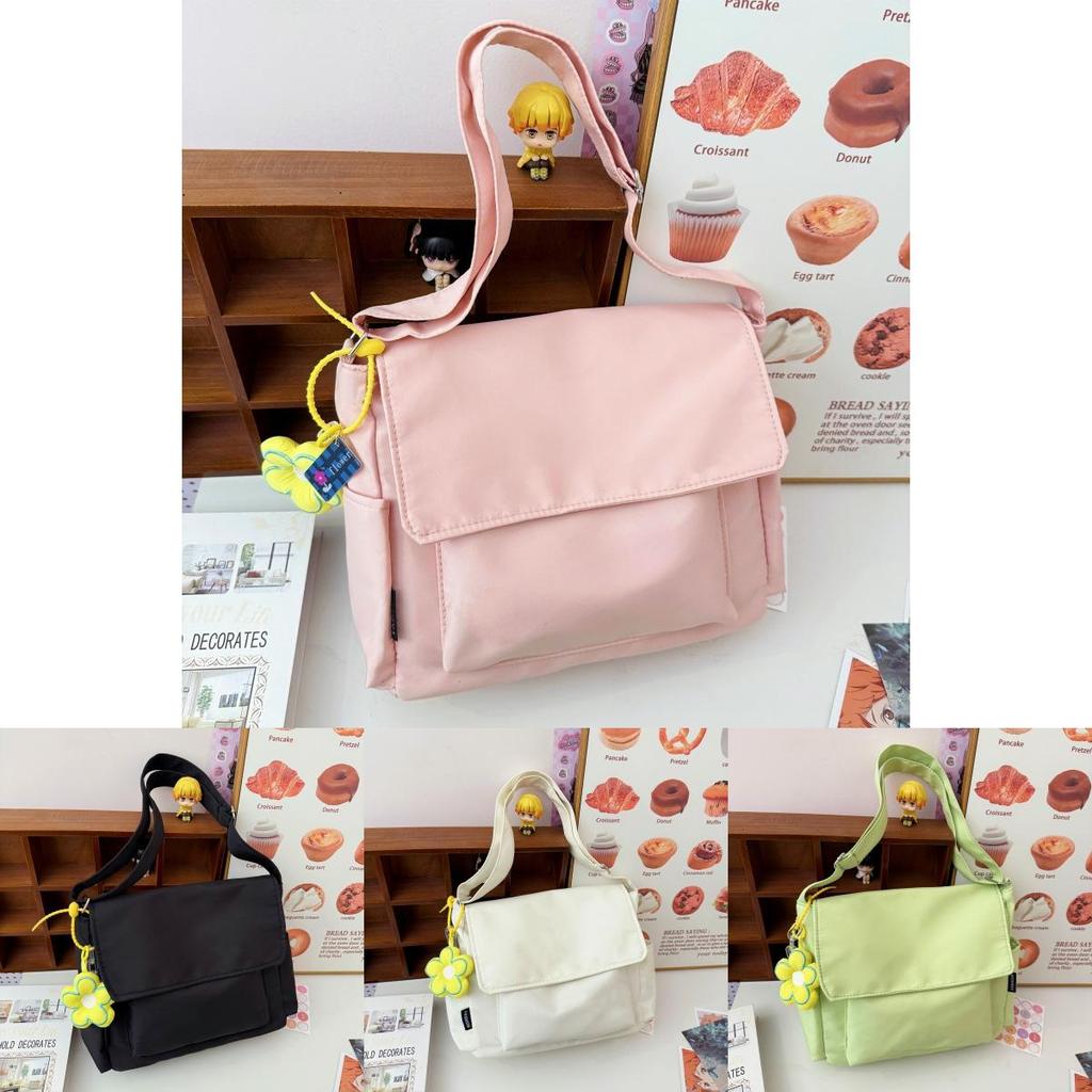 Nylon Casual Tote Bag For Students With Zipper Closure And Card Pocket For Daily Use