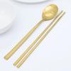 Reborn. J Titanium-Plated Gold Bling Basic Cutlery Set