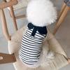 Breathable Dog Striped T-shirts Cute Pet Skirt Pet Chest Strap Dog Vest Harness  for Puppy Kittens