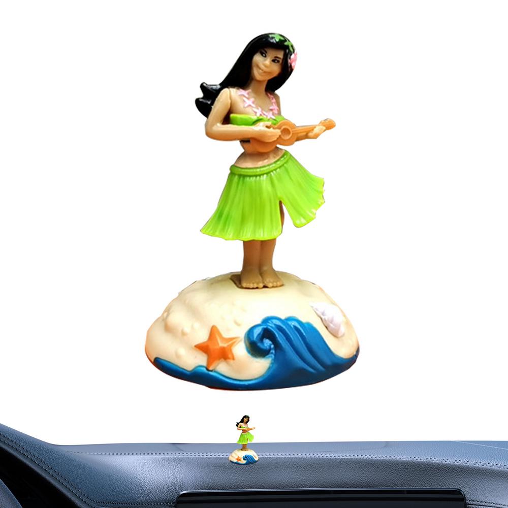 Hawaiianisches Mädchen Figur Hawaiianische Wackelkopffigur Für Auto Lustige Auto Dekoration Für Roadtrip Für Kaffeetisch Bücherregal
