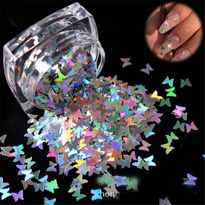 Χειροτεχνία Εξαιρετικά Απλά Νύχια Πεταλούδα Διακόσμηση Πούλιες Μόδα Λαμπερή Τέχνη Γκλίτερ