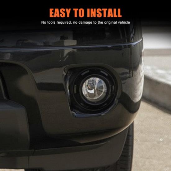 Black Front Bumper Fog Light Lamp Cover Right=Left For Nissan Frontier D40 13-21