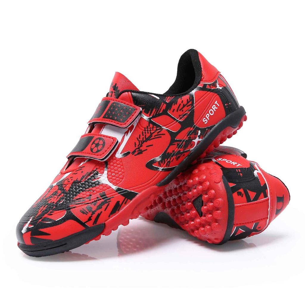 166 football shoes children youth Velcro primary school students long nails broken nail bottom leather surface sports shoes training shoes