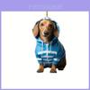 Stylish Acrylic Christmas Dog Keychain Multi-functional Car Home Decoration Accessory