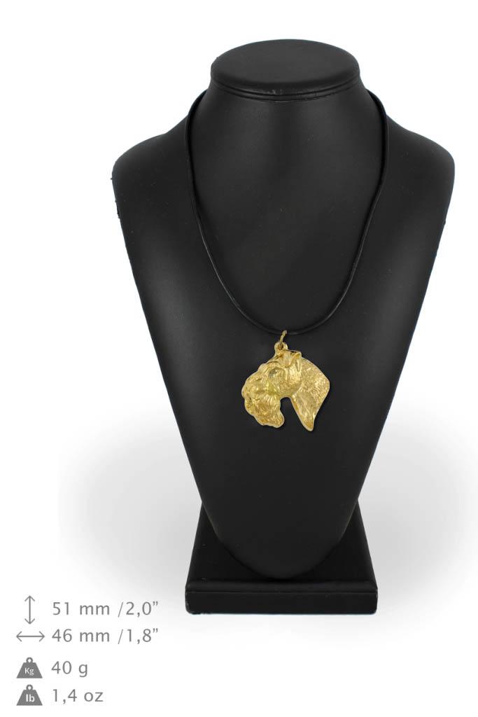 Kerry Blue Terrier, Irish Blue Terrier I - necklace with a dog in a gift box, gold-plated pendant for a dog lover, striking jewelry by Art-Dog