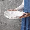 Fold Texture Ceramic Salad Plate Solid Color Irregular Dessert Dish Vegetable Plate Sashimi Plates Restaurant Creative Tableware