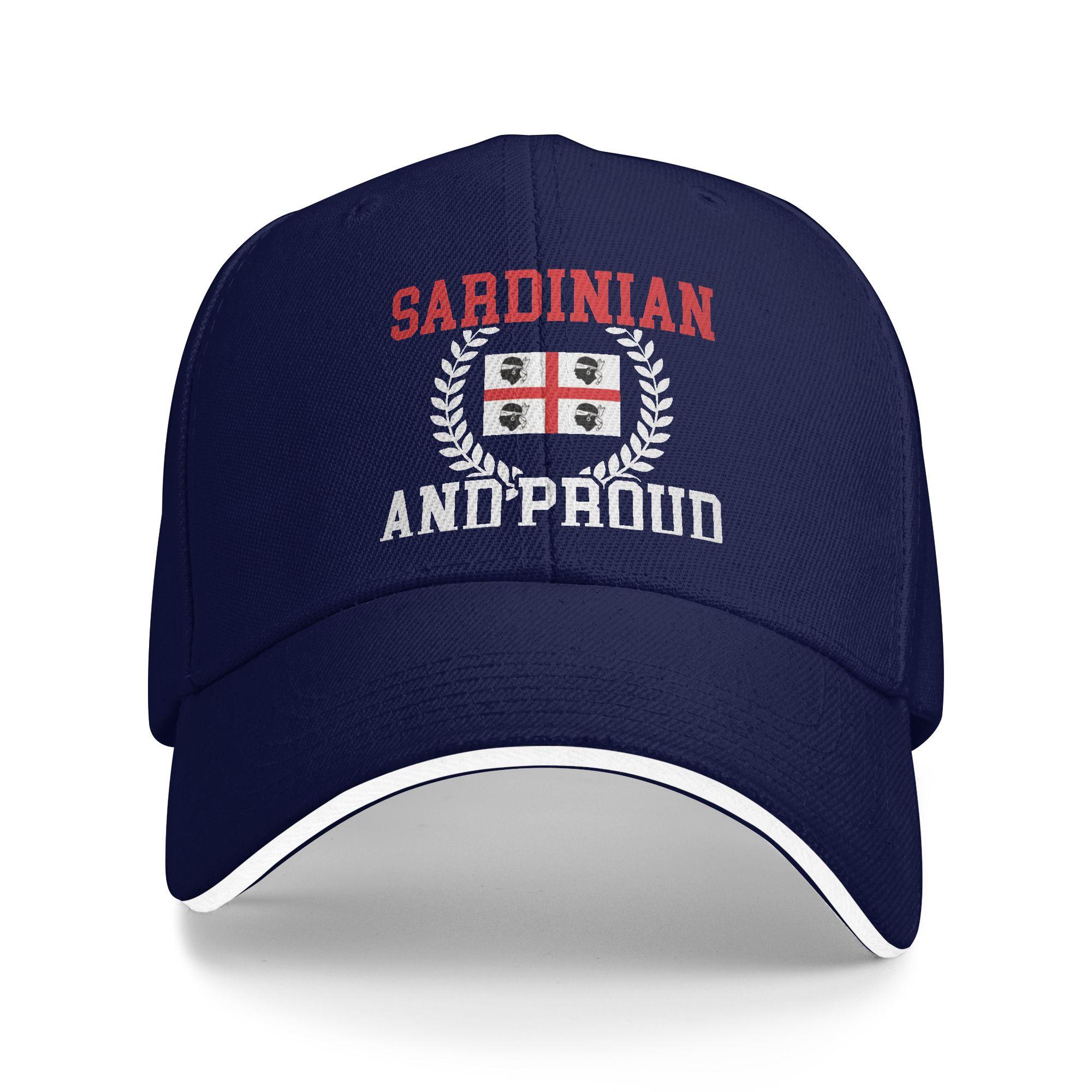 YIRAN Dayang hat Vlag van Sardini&euml; Sardijns En Trots Sandwich Caps Unisex ,Mode,Baseballpet Hoed Verstelbaar Polyester Hoed Zomerhoeden One Size