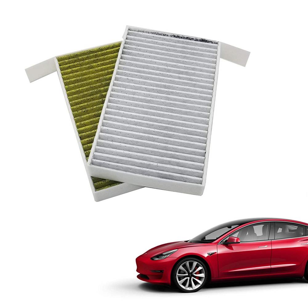 For Tesla Model 3 Car Cabin Air Filter Replacement with Activated Carbon Auto Parts Car Air Conditioning Filter