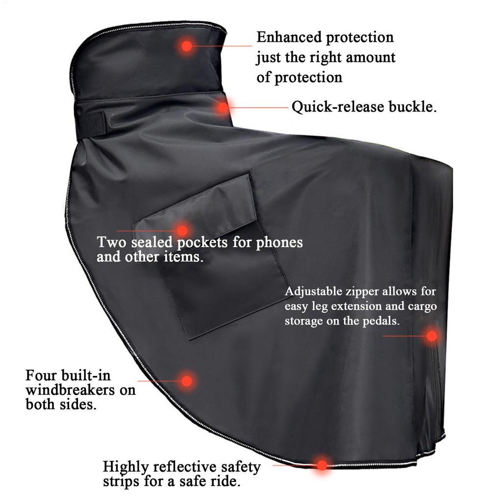 Waterproof Thick Winter Scooter Apron Warm Blanket Protector for E-Bike Electric Bike Motorbike Winter Drive Snowy Day Mud