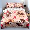 Cartoon Dog Print Three-Piece Set Soft Comfortable Duvet Cover Bedding Set Included 1*Duvet Cover & 2*Pillowcases, Gift
