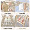 Folding Floor-Standing Clothes Drying Rack for Household, Bedroom, Balcony, Indoor Use - Ideal for Baby Clothes and Quilts.