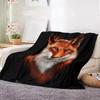 Fuchsdecke Plüsch Warm Tierstil Wohnzimmerdeko Decken Atmungsaktiv Leichtgewicht Flanelldecke für Kinder Mädchen Jungen Erwachsene