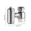 Estensione per Rubinetto Girevole 1080 con Nebulizzazione Facciale Verso l'Alto 4 Modalità di Erogazione dell'Acqua Filtro Integrato Aeratore Universale per Lavabo del Bagno