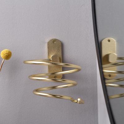 Wall Mounted Hair Dryer Holder Rack Bathroom Space Aluminum Shelf Storage Organizer Hairdryer Holder Bracket Bathroom Shelves