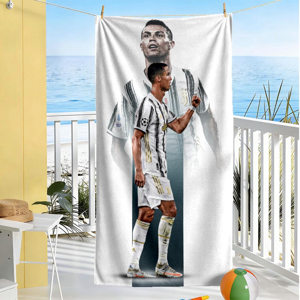 Cristiano Ronaldo Juventus Beach Towel High Absorbency & Quick-Dry Comfortable Lightweight Perfect for Traveling Yoga Camping and Swimming