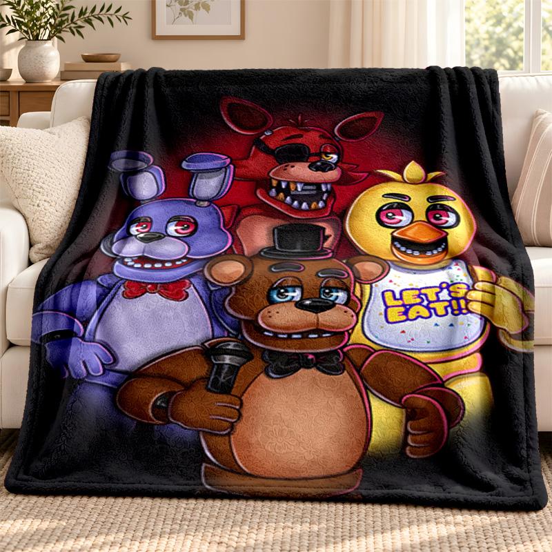 Coperta Five Nights at Freddy Coperta in Flanella Morbida Accogliente Peluche Coperta da Divano Letto Leggera Decorazione per la Casa Campeggio all'Aperto