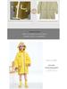 Children's Cartoon Raincoat with Backpack Space - Yellow Duck Design
