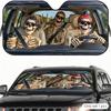 Funny Skeleton Road Trip Sun Visor Car Windshield Sunshade UV Protection Reflective Foldable Heat Insulation Cover