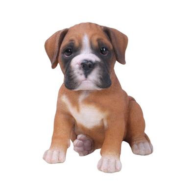 Ubia Sitting Boxer Dog, 15.6 X 11.5 X 15.9 Cm, Doll Figurine, Animal Ornament, Garden Decor, Dog, H15104