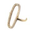 Gullbelagt Ring 'Sissi' hvitt gull - 25x7 mm