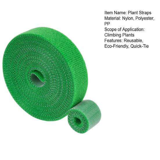 1 rolka zielonych pasków do roślin Ekologiczna dwustronna taśma ogrodowa wielokrotnego użytku Trwały pasek podtrzymujący do roślin pnących