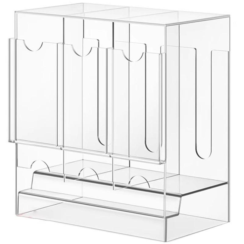 

Booster Pack Case For Workplace For Trading Game 3-Slot Acrylic Card Dispenser Storage Organizer For Sports Bedroom