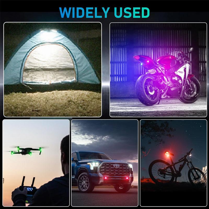 Wireless LED Drone Strobe Light for Motorcycle Car Bike Remote Control Anti-collision Indicator Warning Lamp USB Signal Light