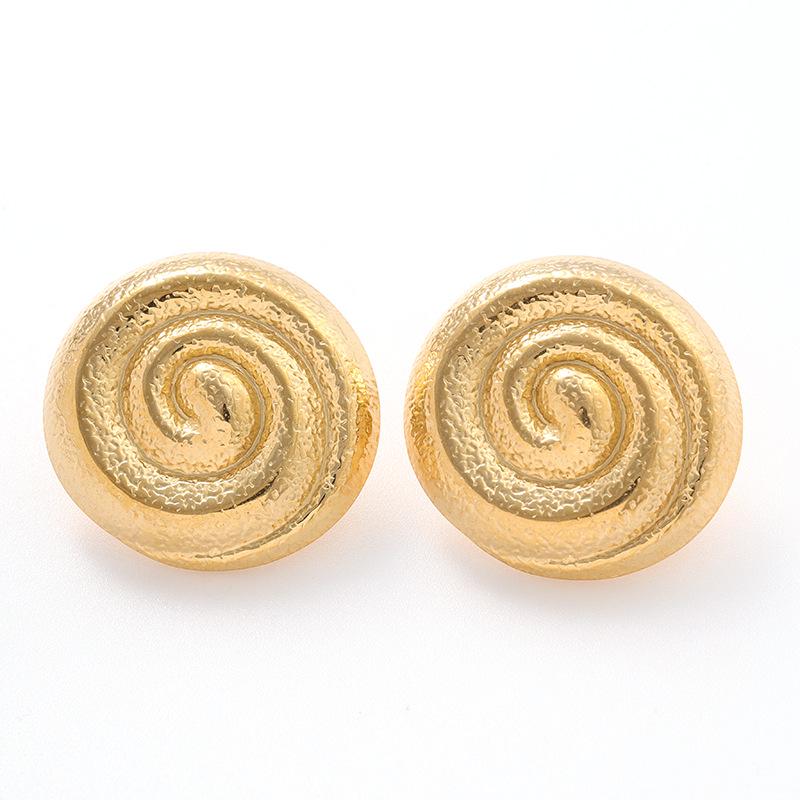 18K Gold Stainless Steel Flower Shell Beach Earrings