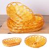1PC Bamboo Vine Fruit Frame Plastic Rotundity Fruit Shop Ellipse Tray Storage Basket Weaving Supermarket Fruit Basket
