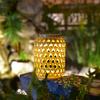 Rattan Solar Lanterns Outdoor Hanging Solar Bulb Lights Waterproof Country Decor Solar Light Decoration For Garden Yard Patio