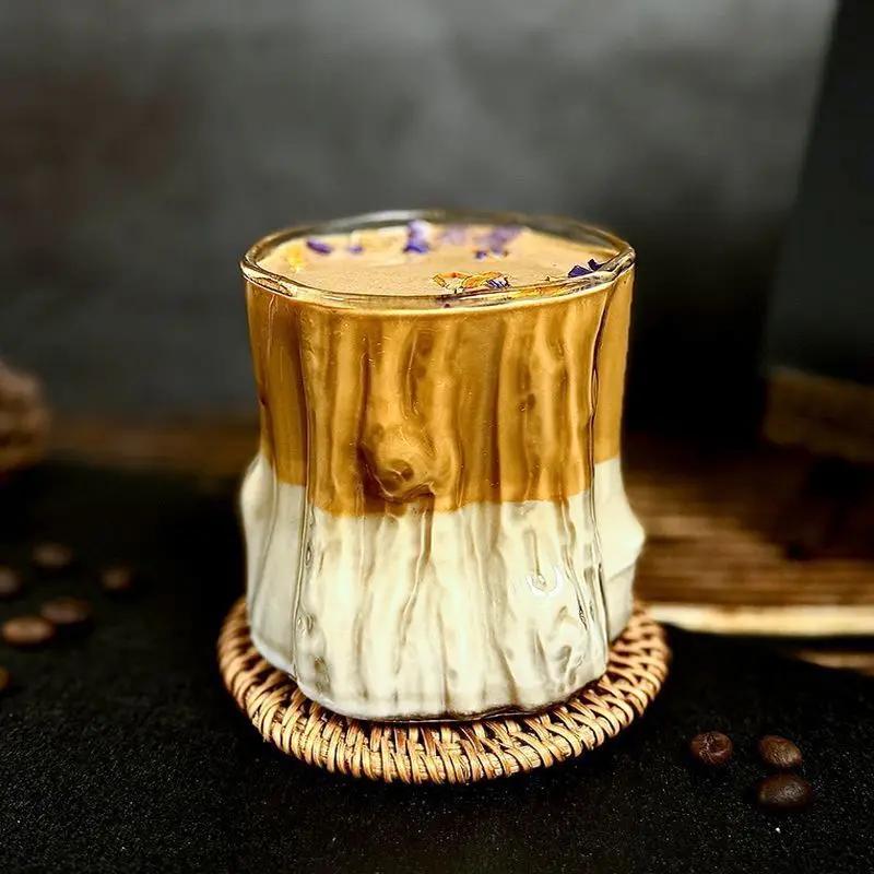 Грязная кофейная кружка, австралийская белая чашка, винтажная кружка для латте, термостойкое стекло, премиальная американская кофейная кружка-пень
