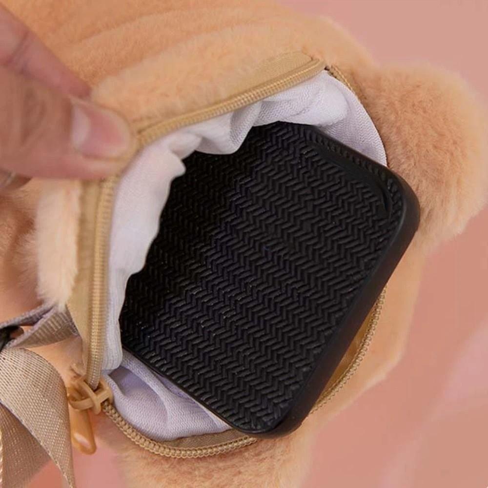 Large Capacity Plush Bear Crossbody Bag Plush Toy Animal Shoulder Bag Children Backpack  Students