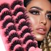 7 Pairs Of Simulated False Eyelashes, Multi-Layer Dense Curling, Daily Enlarged Eyelashes For Both Eyes