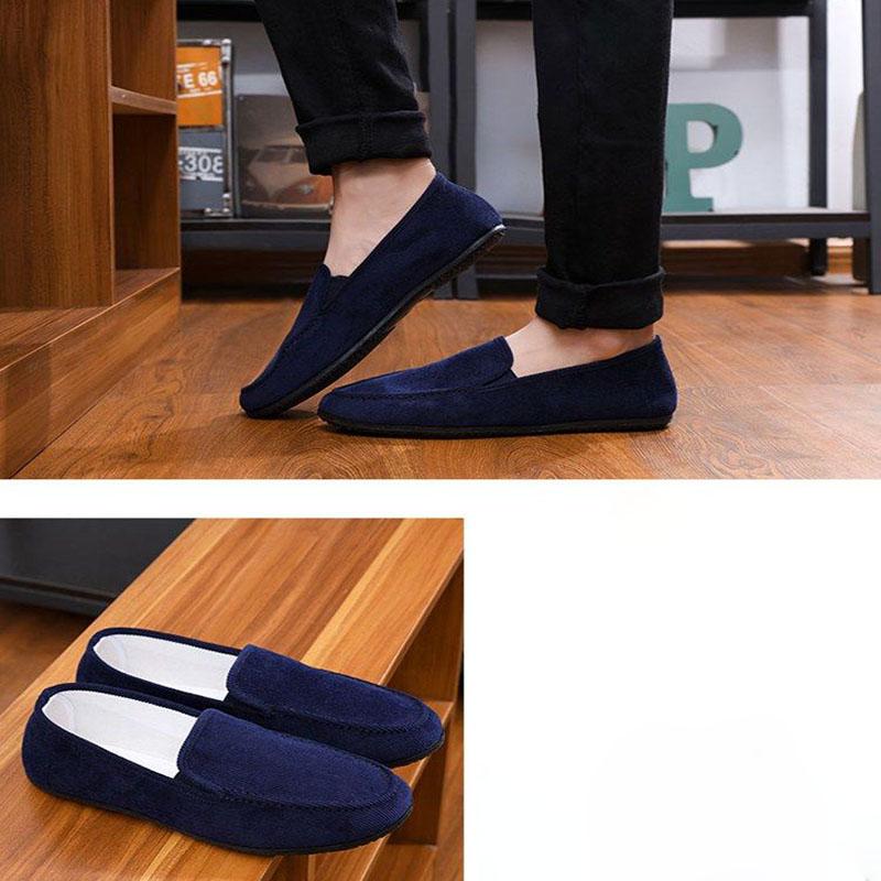 Men's Shoes Men's Canvas Shoes One Foot Stirrup Men's Casual Shoes Breathable Old Beijing Cloth Shoes