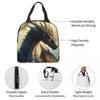 Green Dragon In The Forest Insulated Lunch Bag for Women Children Portable Food Boxes Thermal Lunch Box Tote