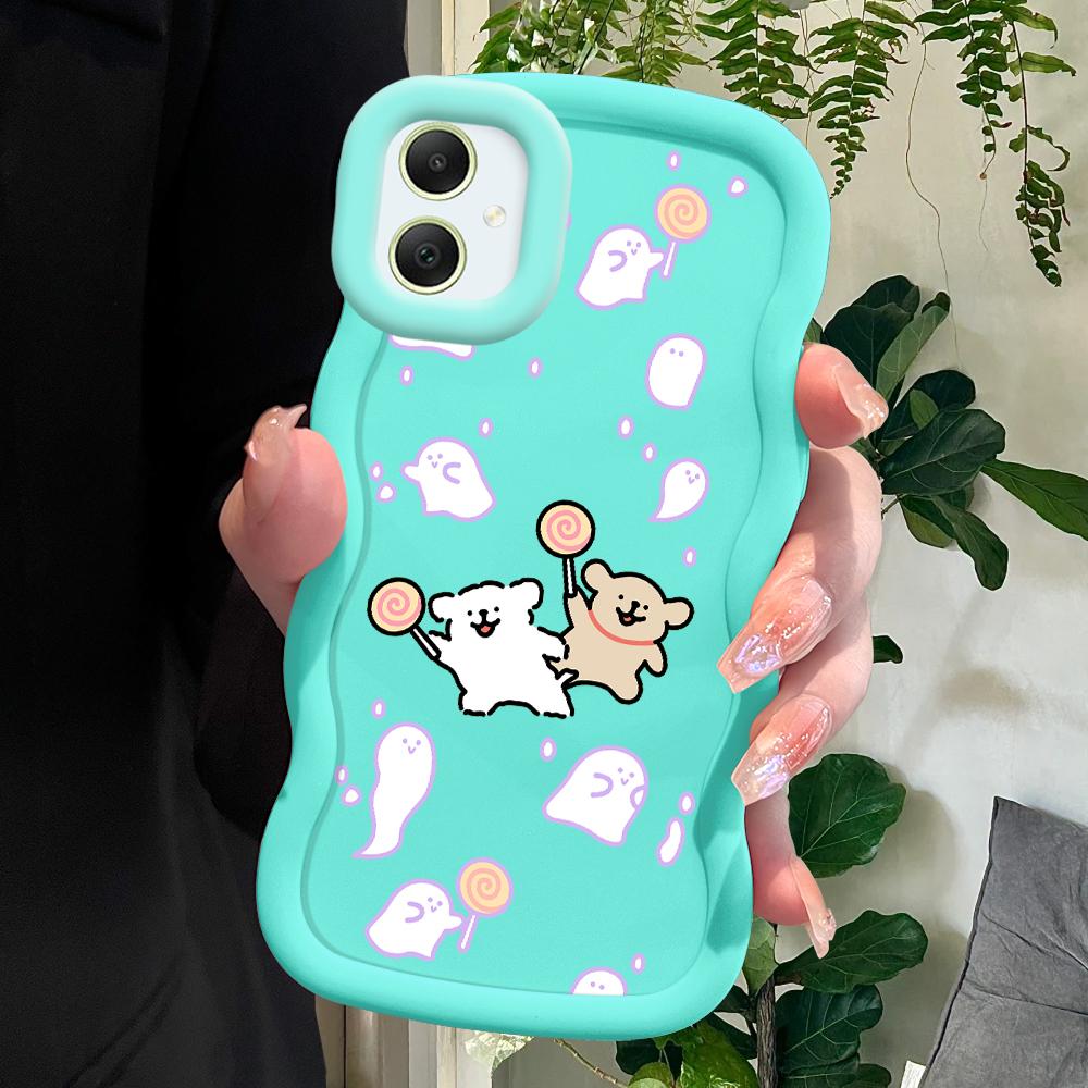 

Милый мультяшный щенок мягкий чехол для телефона Samsung Galaxy A52 A73 A12 S24 Ultra 5G S23 S22 S21 S20 FE Wave Edge противоударный защитный резиновый чехол Samsung A53 5G синий