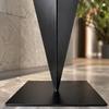 Black Iron Vase Modern Design Triangle Minimalist Style