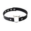Black Punk Heart Leather Choker, Harajuku Dark Heart Clavicle Neck Band