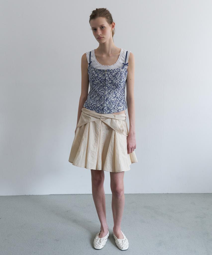 Obeodyupeulleeo Gored Mini Dress_Light Beige